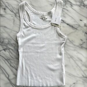 NWT Madewell White Premium Rib Tank
